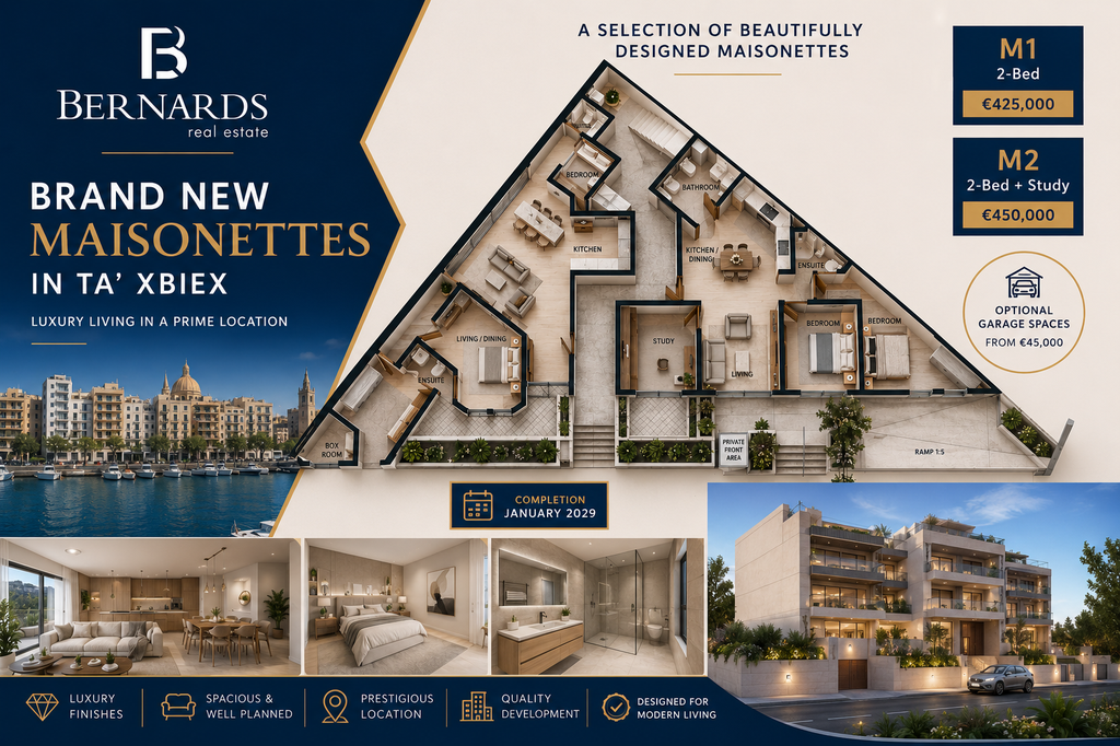Elegant 2-Bedroom 122 sqm Penthouse in Ta' Xbiex