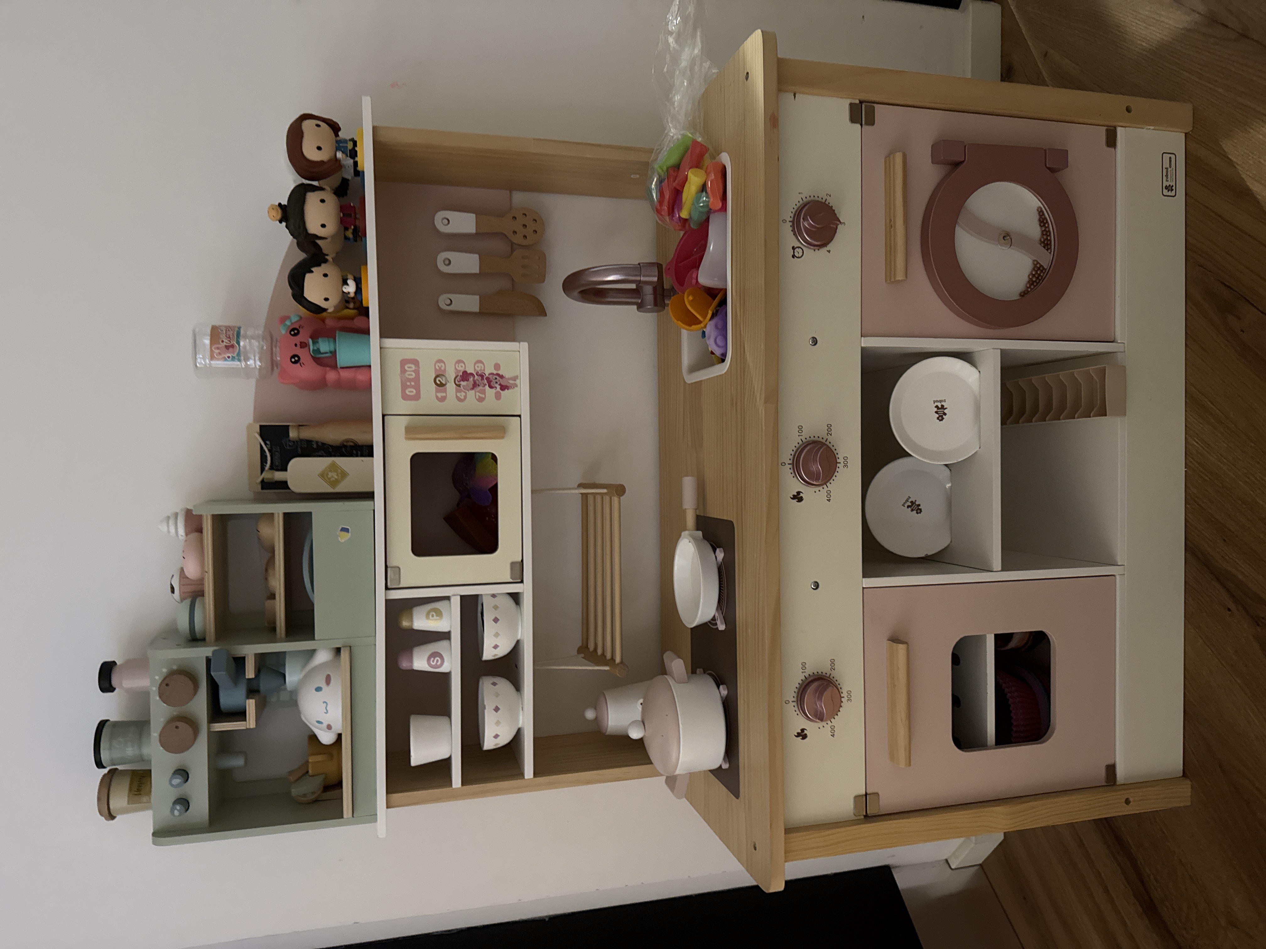Wooden toy kitchen